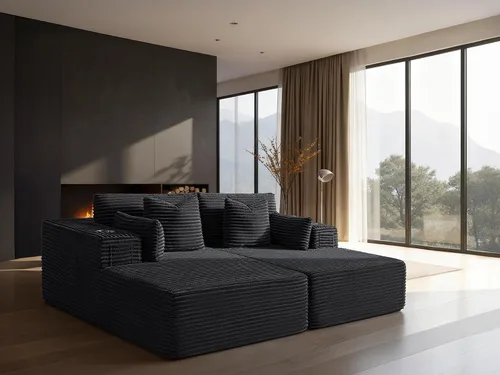 Vista 122 de Sofá modular de gran tamaño de 108 pulgadas, cómodo sofá deshuesado en forma de U para sala de estar, asientos extra profundos, sin montaje, sofá
