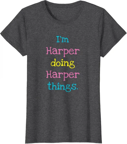 Vista 6 de Harper - Camiseta de regalo para niños con texto personalizado