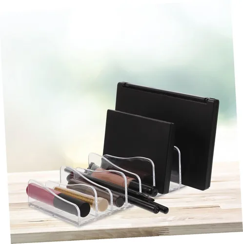 Vista 9 de 2 paletas de sombra de ojos divididas, soporte organizador de maquillaje, estante de almacenamiento para cosméticos, lápiz labial, esmalte de uñas