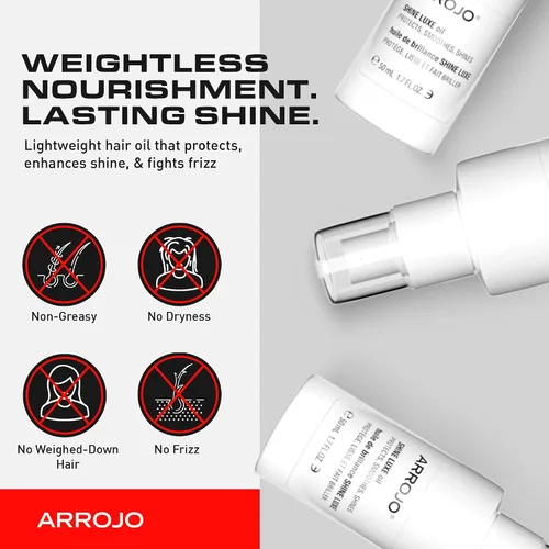 Vista 3 de ARROJO Shine Luxe - Aceite versátil para el cabello para añadir control, brillo - brillo - protector térmico de aceite para el cabello - Productos