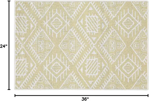 Vista 2 de SUSSEXHOME Monument Collection - Alfombra de pelo bajo resistente de 2 x 3 pies, alfombra ultrafina y antideslizante, alfombra