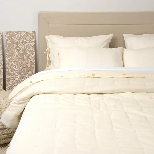 Vista 8 de Best Home Fashion Edredón de lino y algodón con diamantes, elegancia casual, ropa de cama ligera y elegante, manta, individual, gris, 86 pulgadas