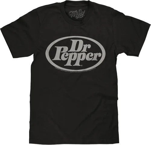 Vista 11 de Tee Luv, camiseta de hombre con logotipo ovalado de Dr Pepper Jaspeado ladrillo