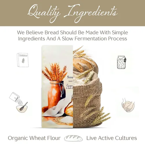 Vista 5 de Shes Rooted Home Cultivo básico de masa madre Iniciador activo de estilo artesanal para hornear pan de masa madre Perfecto para pizza