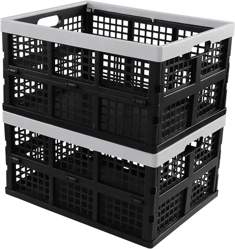 Vista 9 de Wekioger Cajas de leche plegables de 18 L, paquete de 3 cajas de almacenamiento de plástico cuadradas