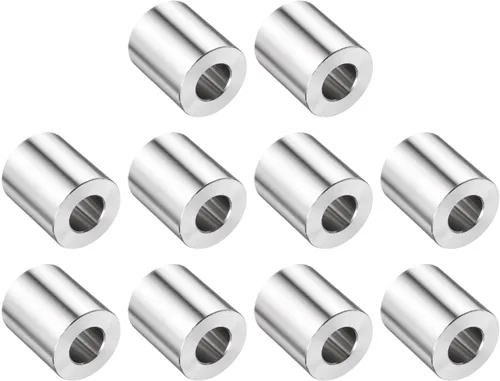 Vista 14 de uxcell 10 piezas de espaciador de acero inoxidable de 3/8" de diámetro interno x 3/4" de diámetro exterior x 1" de longitud, espaciador de rosca