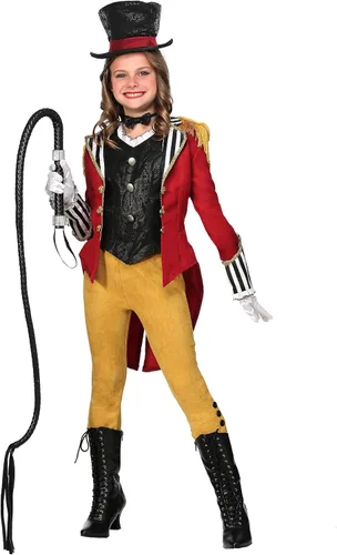 Vista 2 de Disfraz de circo grande para niños, impresionante disfraz de maestro de anillos