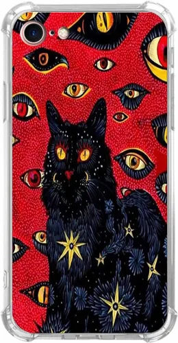 Vista 49 de Funda de Collage Estético para iPhone 7/8/SE2/SE3, Patrón de Citas Positivas, Funda TPU Única y Moderna Compatible con iPhone 7/8/SE2/SE3