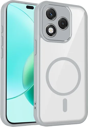 Vista 225 de Funda magnética transparente compatible con Xiaomi 17T, color negro 2 en 1 PC + TPU cubierta de teléfono a prueba de golpes, carcasa protectora