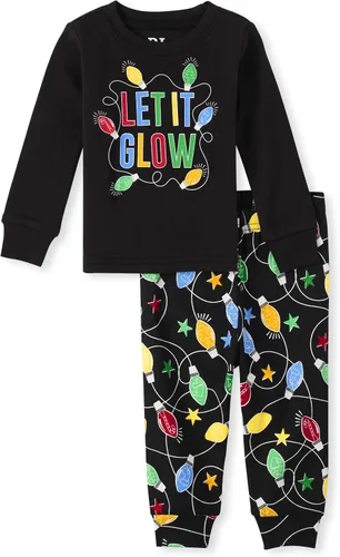 Vista 2 de The Children's Place - Conjunto de pijama de Navidad a juego para la familia, ajuste cómodo, 100% algodón, adulto, niño grande, niño pequeño, bebé