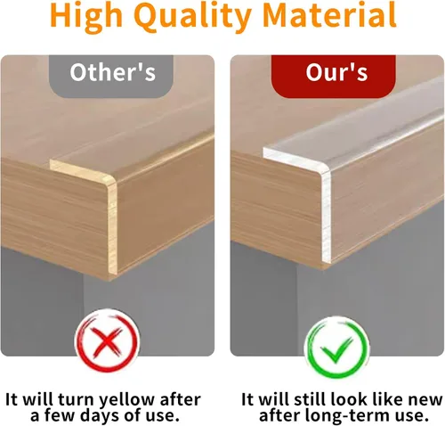 Vista 4 de Protector de Esquinas y Bordes a Prueba de Bebés, Protector Suave y Transparente para Esquinas de Mesas y Muebles y Tope de Seguridad para Puertas