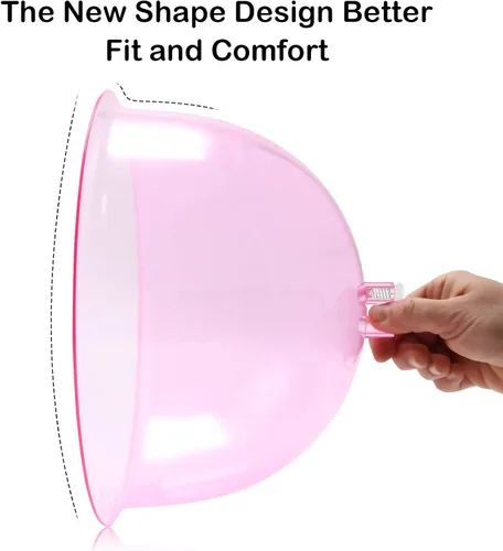 Vista 3 de weiwei Copas de terapia de vacío de glúteos en forma de L, ventosas en forma de trasero, 6.1 fl oz, accesorios para máquina de ventosas al vacío