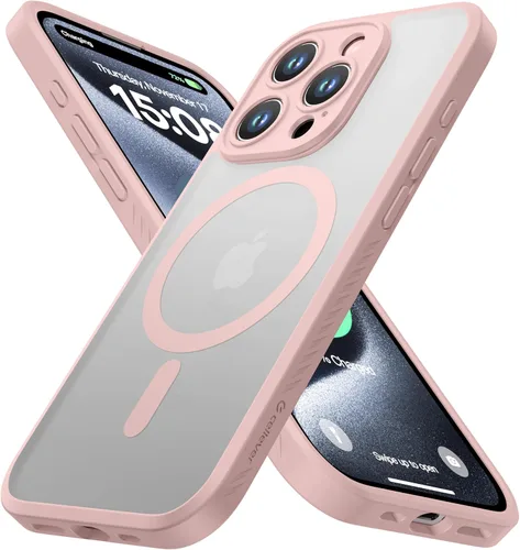 Vista 11 de CellEver Funda magnética fuerte para iPhone 15 Pro [protección de cámara] [prueba de caídas de grado militar] [compatible con MagSafe] Funda delgada