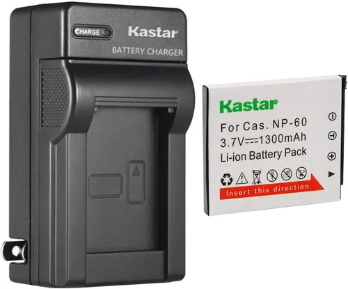 Vista 8 de Kastar - Cargador de batería de pared para Casio NP-60 CNP-60, cargador BC-60L, Casio Exilim EX-FS10 EX-S10 EX-S12 EX-Z9 EX-Z19 EX-Z20 EX-Z21 EX-Z25