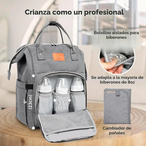 Vista 4 de KeaBabies - Mochila pañalera grande impermeable para viajes