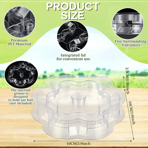 Vista 2 de Trampas redondas reutilizables para cebo para hormigas, 16