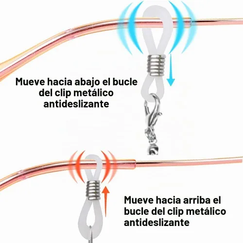Vista 2 de ONESING 4-10 piezas Cadenas de gafas para mujer, soporte de cadena para anteojos, correa para gafas, cadena para anteojos, cordón para gafas, regalo