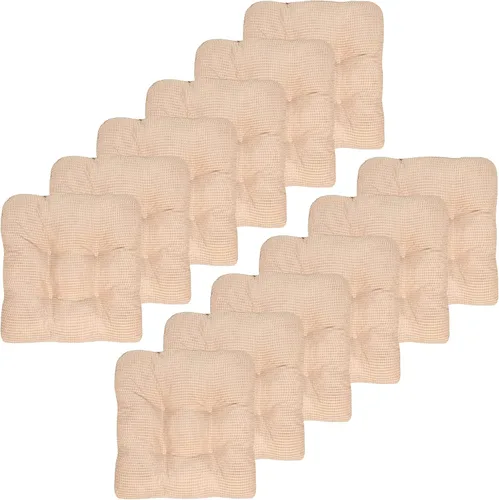 Vista 35 de Sweet Home Collection - Cojín de espuma de memoria triturada para silla premium, con capitoné, parte trasera de goma antideslizante con micropuntos
