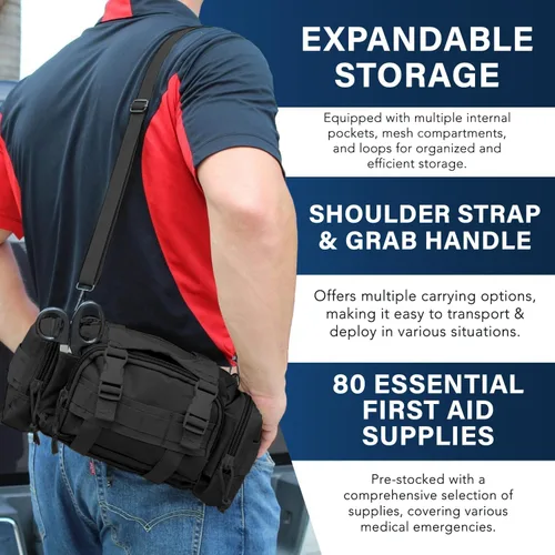 Vista 5 de Luminary OFAK - Kit de acceso rápido para operador, kit de primeros auxilios, bolsa para llevar y llevar para el hogar, chaleco táctico o cinturón