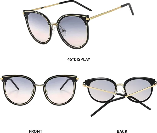 Vista 5 de Gafas de sol de gran tamaño para mujer, gafas de sol de aviador para mujeres y hombres