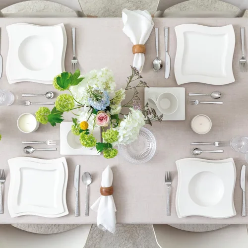 Vista 2 de Villeroy & Boch New Wave - Plato llano, 10.5 pulgadas, color blanco
