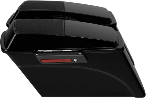 Vista 4 de TCMT Alforjas duras de 6 x 9 pulgadas, tapa de altavoz, llave y forros, inserto de alfombra para Harley Touring Modelos CVO Road Glide Road King