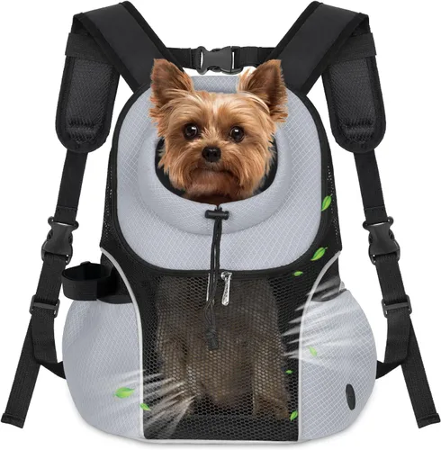 Vista 15 de WOYYHO Mochila portadora de perros para mascotas, mochila frontal