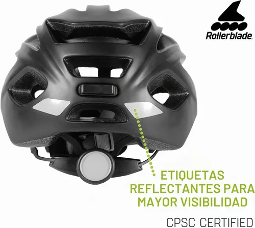 Vista 7 de Rollerblade - Casco de patinaje, unisex, negro