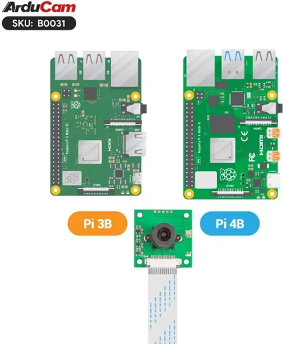 Vista 6 de Arducam Sensor de lente OV5647 para cámara Raspberry Pi, lente ajustable e intercambiable M12, enfoque y mejora de ángulo para Raspberry Pi 4/3/3 B+