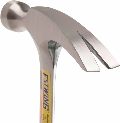 Vista 14 de ESTWING Martillo - Garra recta de 16 oz con cara lisa y agarre de cuero genuino - E16S