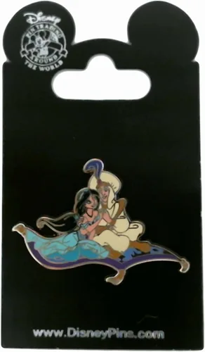 Vista 2 de Disney Aladino y jazmín en alfiler mágico de alfombra, pequeño, Multicolorido