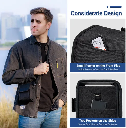 Vista 5 de JJC Funda de viaje para cámara Sony A6700 A6000 A6100 A6400 A6500 A6300+lente de 0.630-1.969 in, RX1R III, para Fujifilm X-E5 X100VI X100V, Ricoh