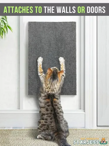 Vista 8 de Rascador de esquina para gatos – Rascador de pared para gatos – Almohadilla para arañazos de pared para gatos – Rascador de pared para gatos