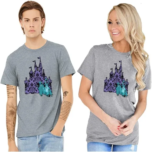 Vista 4 de AMAZING RETRO Haunted Mansion - Camiseta unisex para adultos, para mujeres, hombres, mujeres, fantasmal, casa encantada