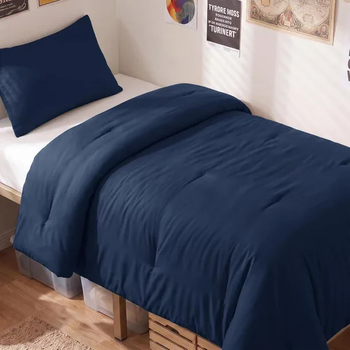 Vista 48 de CozyLux - Juego de edredón beige tamaño individual/individual XL, 2 piezas de juego de cama extra largo sólido transpirable acolchado, juego de cama