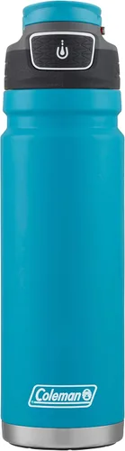 Vista 3 de Coleman FreeFlow AUTOSEAL - Botella de agua de acero inoxidable, 24 onzas, mar caribeño (paquete de 6)