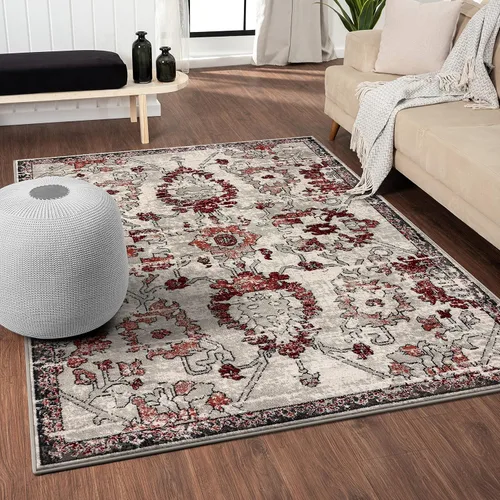 Vista 12 de LUXE WEAVERS Alfombra oriental floral beige envejecida 5x7