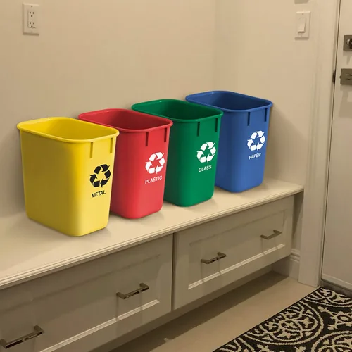 Vista 7 de Acrimet cubo de basura para reciclado 13 QT (4 unidades)