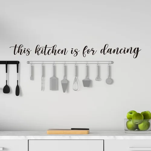 Vista 2 de This Kitchen is for Dancing Kitchen - Calcomanía de pared de vinilo para pared, calcomanías para el hogar, decoración de cocina