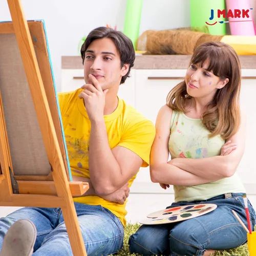 Vista 8 de J MARK Kit de pintura para adultos, juego de pintura y lienzo, juego de pintura acrílica y acuarela, juegos de arte