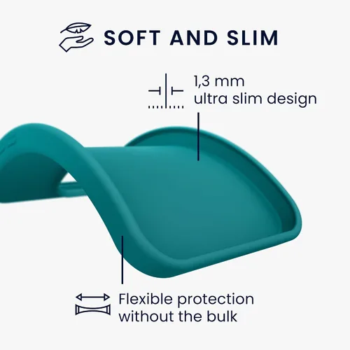 Vista 2 de kwmobile Funda compatible con Samsung Galaxy A13 5G - Funda protectora de silicona TPU suave y delgada - Verde azulado mate