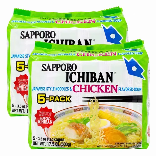 Vista 5 de Sapporo Ichiban Sopa de fideos con sabor a pollo, 17.5 oz
