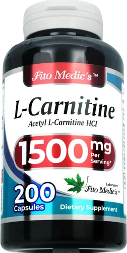 Vista 2 de FITO MEDIC'S Suplemento de L-carnitina de laboratorio, fórmula de acetil L-carnitina, 200 cápsulas