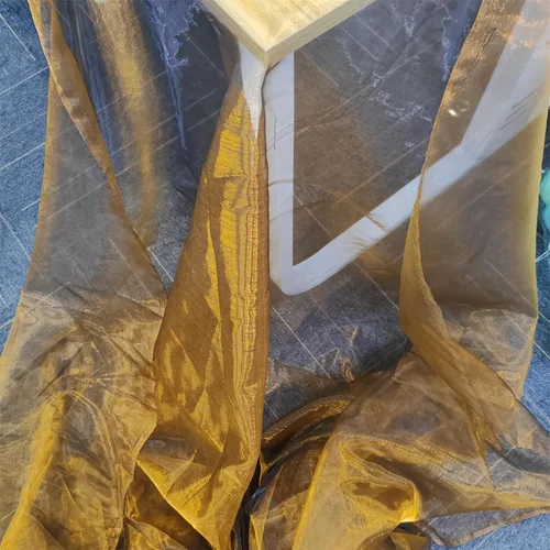 Vista 6 de Tela de organza transparente ligera de dos tonos, tela de gasa holográfica iridiscente de encaje, tela de tul oganza para vestido, fiesta, fondo