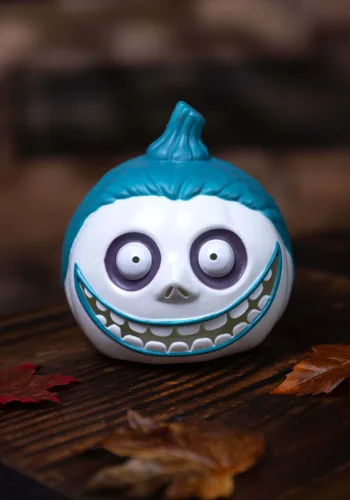 Vista 2 de Calabaza Iluminada de Barril de 6 Pulgadas de Pesadilla Antes de Navidad Multicolor