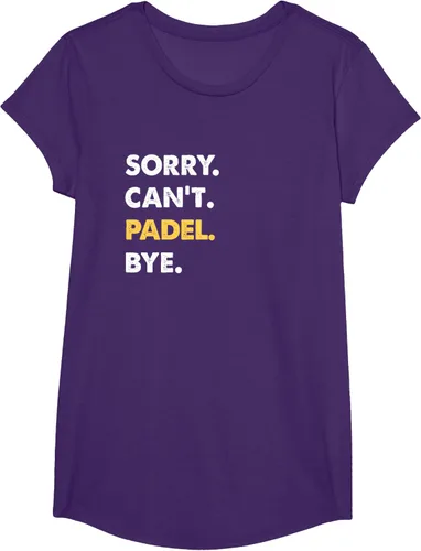 Vista 15 de Sorry Can't Padel Bye Funny Camiseta de Padel, Negro