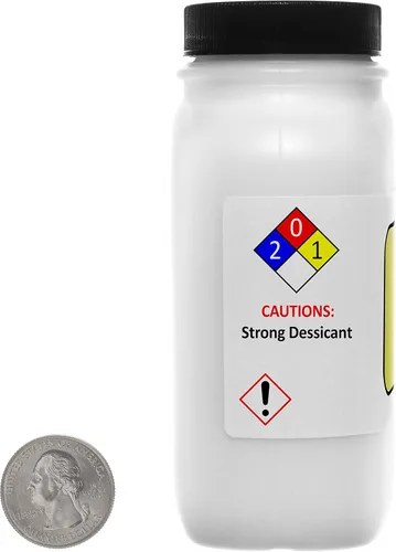 Vista 3 de Cloruro de calcio [CaCl2] 99% ACS Grado Prills 8 Oz en una botella ahorradora de espacio