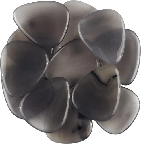 Vista 71 de Púa de Guitarra o Bajo de Piedra Amatista - Calibre Ultra Pesado de 3.0 mm - Forma 351 - Púa Exótica Artesanal de Gema Especial - 1 Paquete