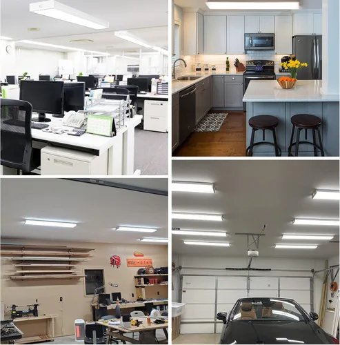 Vista 7 de Paquete de 4 unidades de luz envolvente LED de 4 pies con 3 selecciones de potencia/lumenes/CCT, 55W/65W/75W, 5500lm/6500lm/7500lm, 3000K4000K5000K