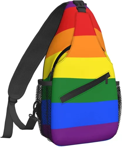 Vista 21 de Famame Mochila bandolera para el pecho, bolsa de hombro, gimnasio, ciclismo, viajes, senderismo, mochila para hombres y mujeres.., MultiColor1